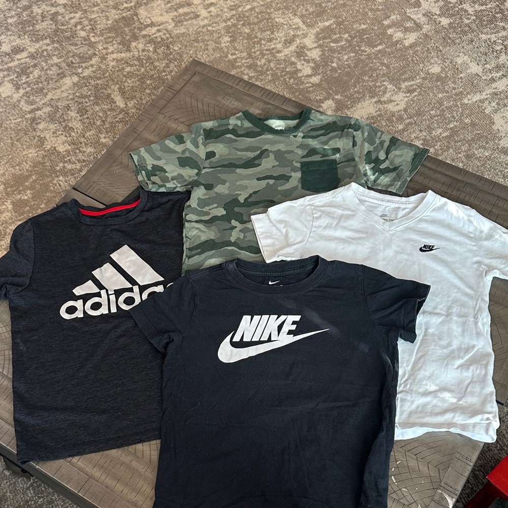 Bundle Nike Kids Short Sleeve Tees - Black, White, Camouflage